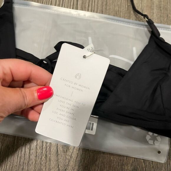 NWT Toluca Amina Bikini Top Waist Wrap Triangle Onyx Size M/L - Picture 5 of 7